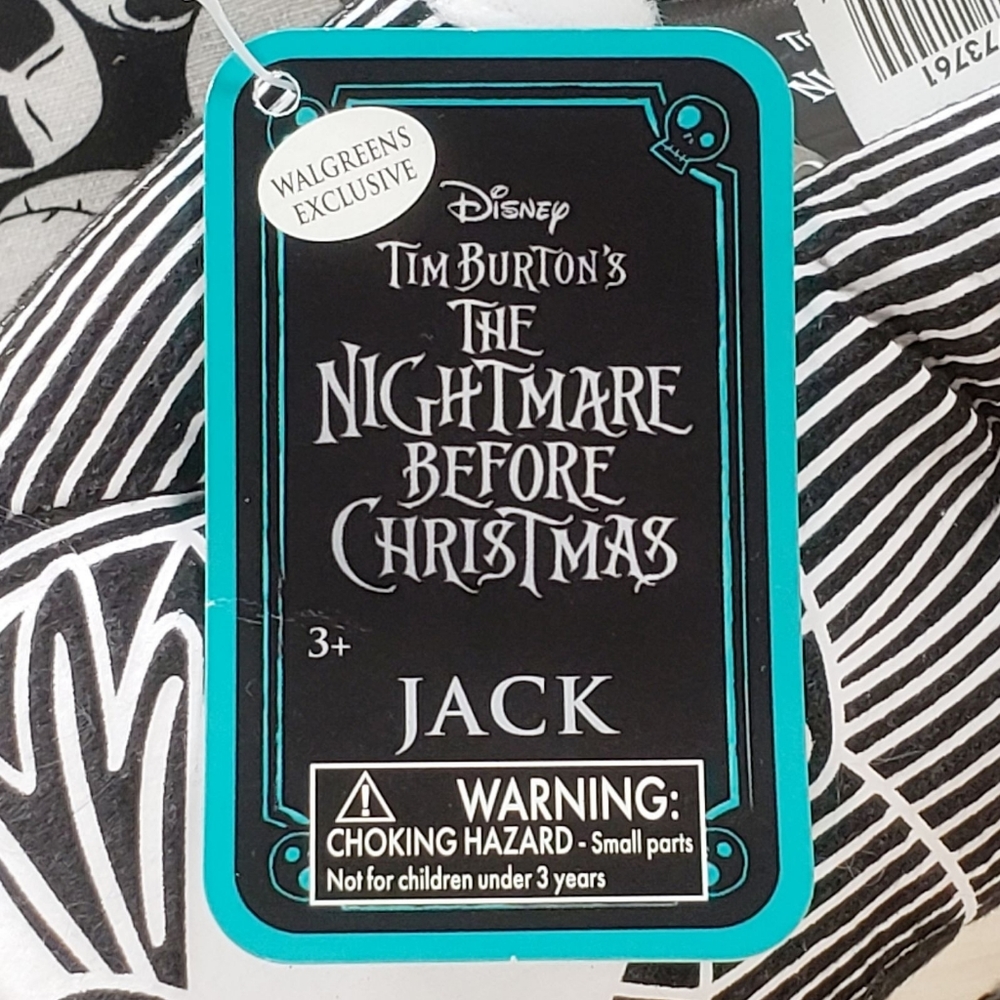 Nightmare Before Christmas Jack Skellington Halloween Disney Movie Plush NWT - Picture 10 of 11